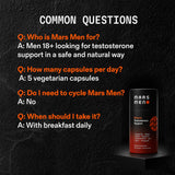 MARS MEN Testosterone Booster for Men - Natural Supplement Premium Tongkat Ali, Fenugreek, Shilajit & Boron - Male Support - Libido, Energy & Muscle Growth Support - 30 Servings (150 Caps)