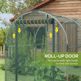 Outsunny 4' x 8' Crop Cage Plant Protection Tent with Zippered Door, Green
