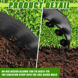 Chapou 6'' x 100' Landscape Edging Kit Plastic Garden Edging Border Coil No Dig Include 90 Anchoring Spikes for Lawn Garden Grass Yard Home School, Black
