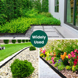 GZGNEEVL Metal Landscape Edging 6" H x 40" L, Galvanized Steel, Black