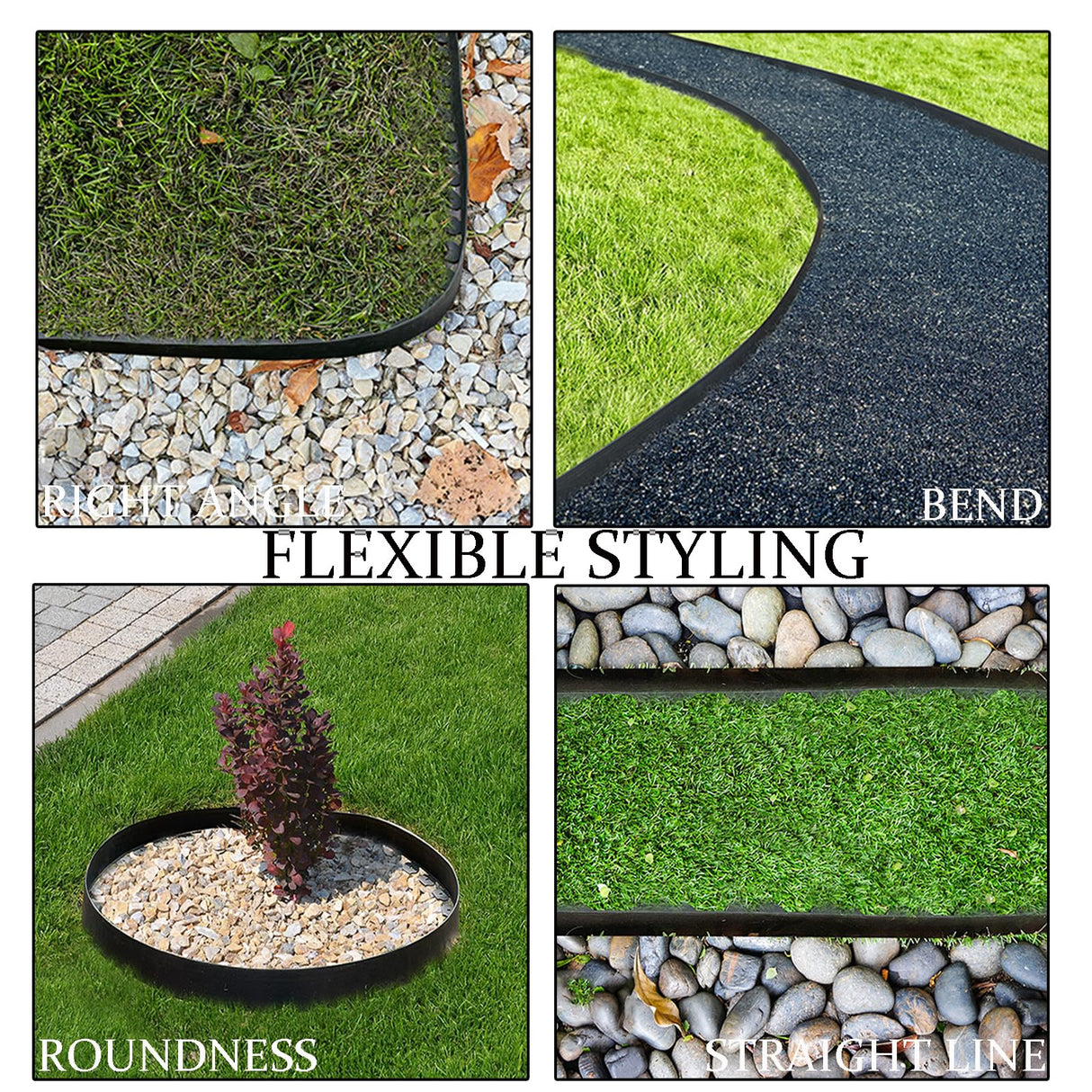 Landscape Edging 33FT, 4IN Tall Garden Edging Borders with 50pcs Stakes
