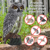 Galashield Owl Decoy to Scare Birds Away Plastic Owl Statue 16.5" Tall
