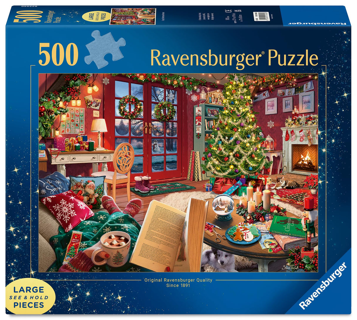 Ravensburger Cozy Christmas 500 Piece Large Format Jigsaw Puzzle for Adults