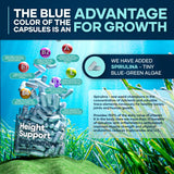 Height & Bone Support Supplement - Made in USA - Premium Height Growth Supplement for Kids & Teens with Calcium - Nutritional Support Bone Health Formula - Height Increase Essential Vitamins - 60 Caps