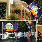 Shimeyao 4 Pcs Halloween Flags 3 x 5 Ft Outdoor Fall Holiday Large Flags Thanksgiving Turkey Pumpkin Merry Christmas Snowman Flag for Home Garden Festival Party Decoration(Bright Patterns)