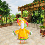 DECOHS 3 Pcs/Set Raincoat Porch Goose Outfits, Summer Lawn Goose Statue Raincoat Costume, Yard Goose Clothes Raincoats Umbrella Hat Outfit for 23" Statue Patio Garden Decoration (Yellow)