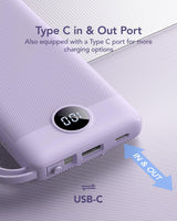 VRURC Portable Charger,4 Built -in Cables Power Bank 10000mAh,Flight-Safe