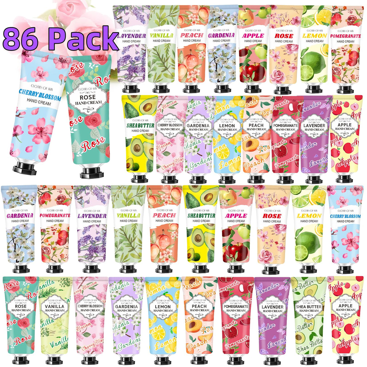 86 Pack Hand Cream Bulk Gifts,Stocking Stuffers Adults,Christmas Gifts for Women,Christmas Stocking Stuffers Teacher Appreciation Gifts Birthday Gifts,Natural Travel Size Lotion for Dry Cracked Hands