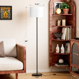 Modern Floor Lamp Simple Design with White Shade & Foot Pedal Switch