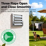 Funmit 6'' Metal Dryer Vent Cover, 7"x7" Outside Dimensions with Metal Mesh Screen, Outdoor Stainless Steel Louvered Vent Cover Includes 4 Screw for Easy Installation