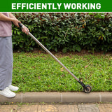 BlumWay 67 Inch Rotary Wheel Edge Trimmer, Rotary Shears, Manual Sidewalk Edgers, Length 23.6" to 67", Heavy Duty Stainless Steel Handle with Sharp Blades/Gloves