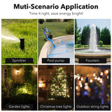 HBN Outdoor Timer Outlet Waterproof, 24 Hour Mechanical Light Timers for Electrical Outlets Outdoor Weatherproof, 2 Grounded Outlets for Christmas Lights, Pool Pump, 15A 1/2HP