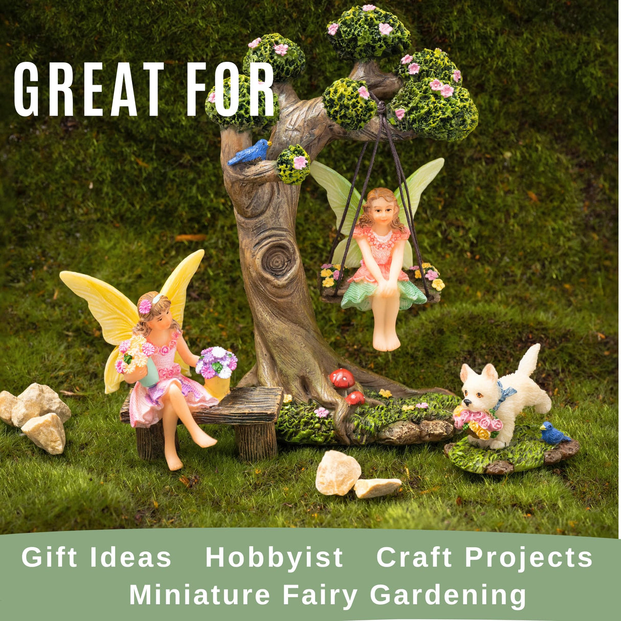 PRETMANNS Fairies for Fairy Garden Accessories - 4 Pieces