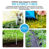 Super Geotextile Landscape Staples - Heavy Duty 11 Gauge Galvanized U-Shaped Sod Pins for Weed Barrier and Landscaping Fabric Stakes - 1" x 6" (100 pcs)