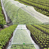 10 Sets Garden Hoops for Raised Bed, Greenhouse Hoops with 30 Clips Detachable Garden Hoops for Netting DIY Grow Tunnel Hoops for Vegetable and Plant, Greenhouse Support Frame Hoops