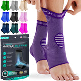 Modvel Foot & Ankle Brace Socks for Sprained Ankle Compression Sleeve - Plantar Fasciitis Relief Brace, Foot Support for pain Women & Men - Tendonitis & Arthritis Feet Sleeve, Stabilizing Ankles Wrap