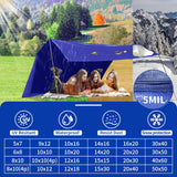 Tarp 8x10(4 Packs) ft 100% Waterproof Uv Resistant High Durability Multipurpose 5mil Blue Tarp for Covering Courtyards, Cars, Camping, Gardens, Pet Nests -by MVPNET