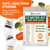 Vegetable & Fruit Seeds, 32 Packs, Non-GMO, 15,000+ Seeds