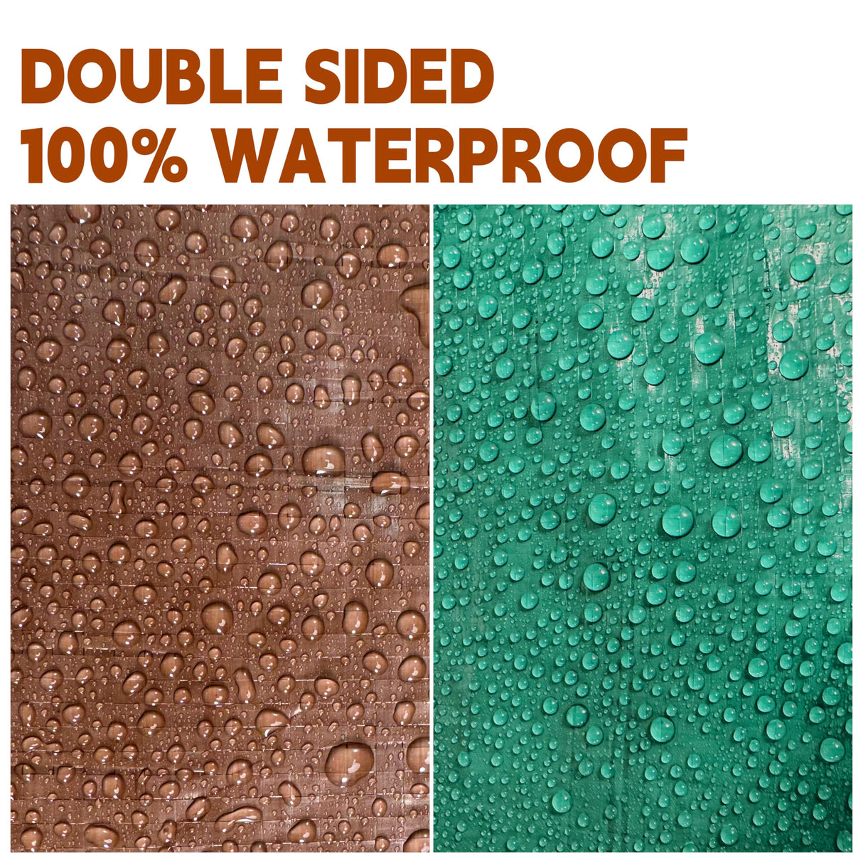 Tarp 5x7(4 Packs) ft 100% Waterproof 7mil Durable Grommets and Reinforced Edges,Uv Resistant,Green/Brown Tarp,Emergency Rain Shelter,Outdoor Cover and Camping Use -by MVPNET