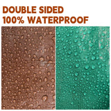 Tarp 5x7(4 Packs) ft 100% Waterproof 7mil Durable Grommets and Reinforced Edges,Uv Resistant,Green/Brown Tarp,Emergency Rain Shelter,Outdoor Cover and Camping Use -by MVPNET