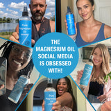 Seven Minerals Pure Magnesium Oil Spray, Big 12oz, USP Grade, Extra Strength, for Feet, Sleep, Muscle Pain & Cramps - Mined in The USA