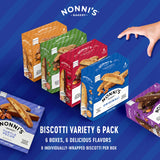 Nonni's Italian Biscotti Variety Pack - 6 Assorted Flavors - Holiday Snack for Christmas Cookies - Cookie Variety Pack - Italian Cookie Assortment - Biscotti Individually Wrapped Cookies - Kosher