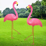 Pink Flamingos Yard Decorations Decor Ornaments for Outdoor Lawn Garden 2pk