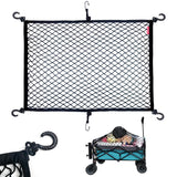 MAMIKO Cargo Net for Utility Folding Wagon, Garden Cart, Folding Trolley Cart, Beach Cart, Made of Heavy Duty Nylon Net with Storage Bag / 43.3"X27.6"to 78.7"×51.1"