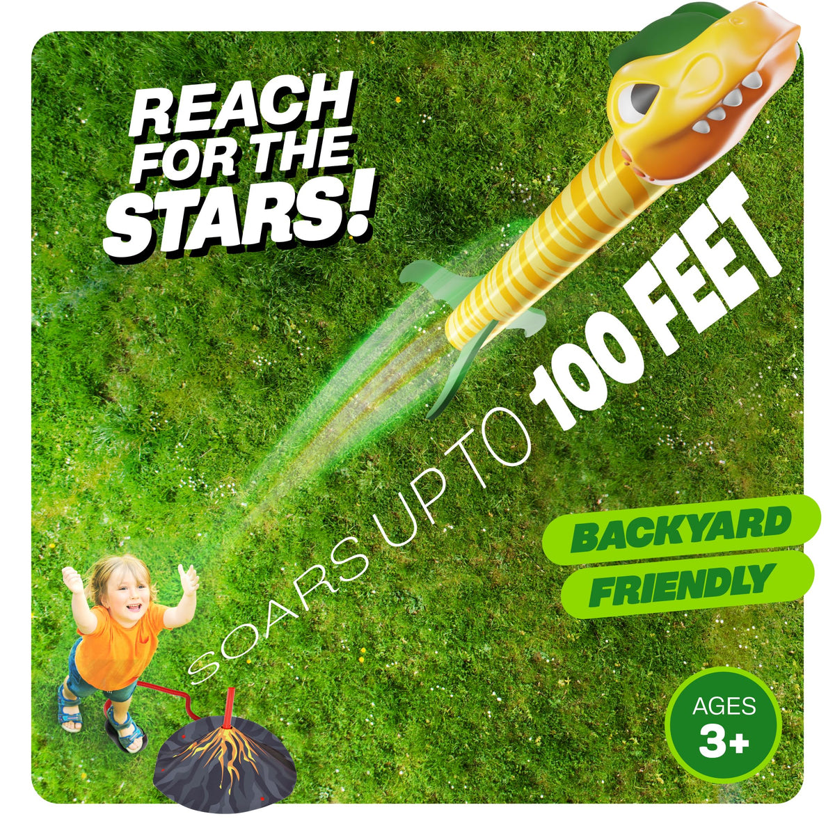 Dinosaur Toy Rocket Launcher for Kids - Birthday Toys for Kids 3-5 5-7 4-6