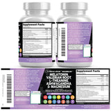 Clean Nutraceuticals Melatonin 10mg Valerian Root L Theanine 200mg Ashwagandha - Sleep Support for Women & Men with Magnesium Complex, Lemon Balm, Chamomile, & Passion Flower - 60 Caps