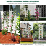 WellSign 63 Inch Metal Pipe Garden Trellis for Climbing Plants Outdoor
