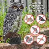 Owl Decoys to Scare Birds Away Plastic Owl Statue 16.5" Tall [Pack of 2]