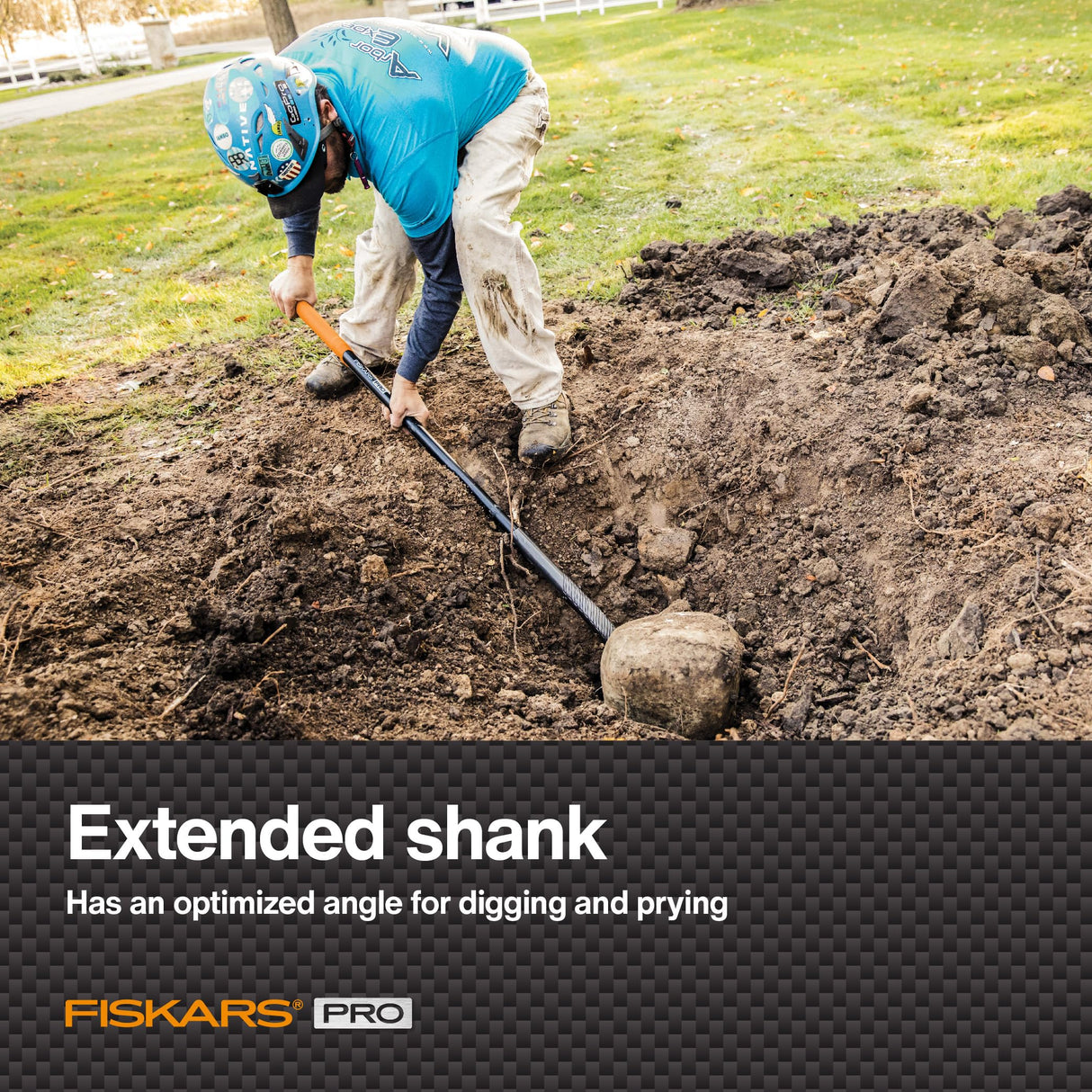 Fiskars 60" Pro Garden Shovel for Digging, Heavy Duty Steel Gardening Tool with Straight Handle