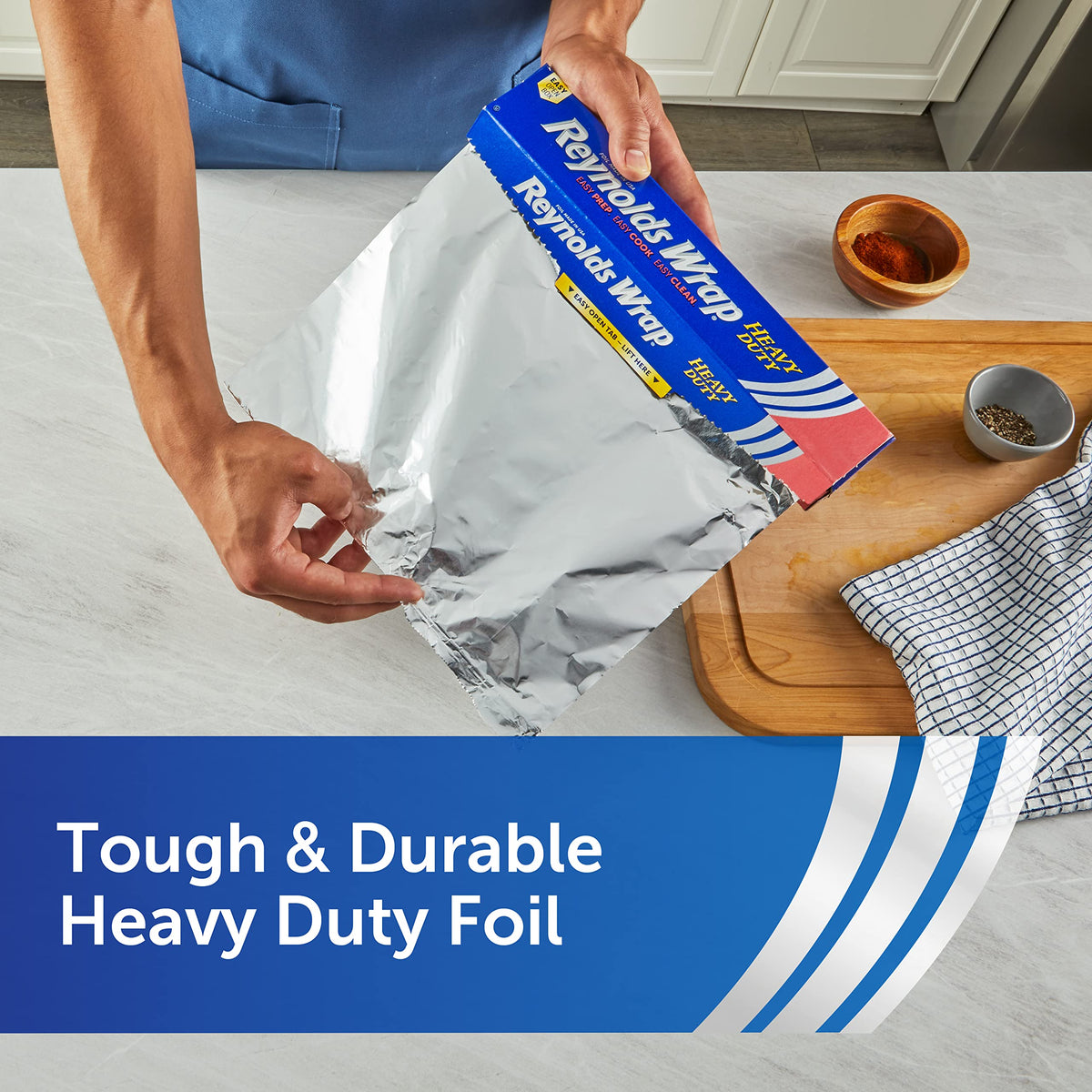 Reynolds Wrap Heavy Duty Aluminum Foil Roll, 12 Inch Wide, 130sq ft