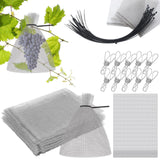 25 Pcs Fruit Protection Wire Mesh Bags 6 x 8 Inch Fruit Bags with Clips and Ties for Fruit Trees Netting Cover Bags Mesh Fruit Protectors for Vegetables Tomato Apple Mango Berry Roots Pl