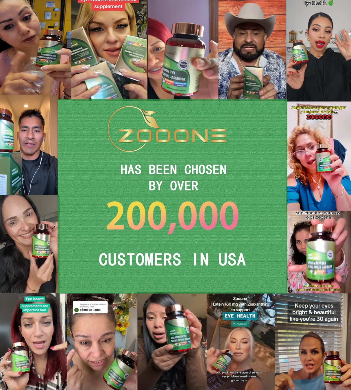 Zooone - Lutein Eye Vitamins Supplement for Macular Health and Dry Eye, Contains Lutein, Zinc, Vitamins C/E & Zeaxanthin to Support Eye Health, 90 Tablets (3)