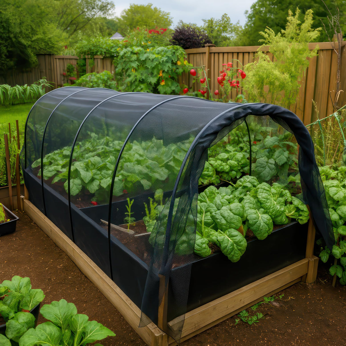 Black DIY Mosquito Net Fabric | 10x10 FT Netting | Insect Cover for Garden