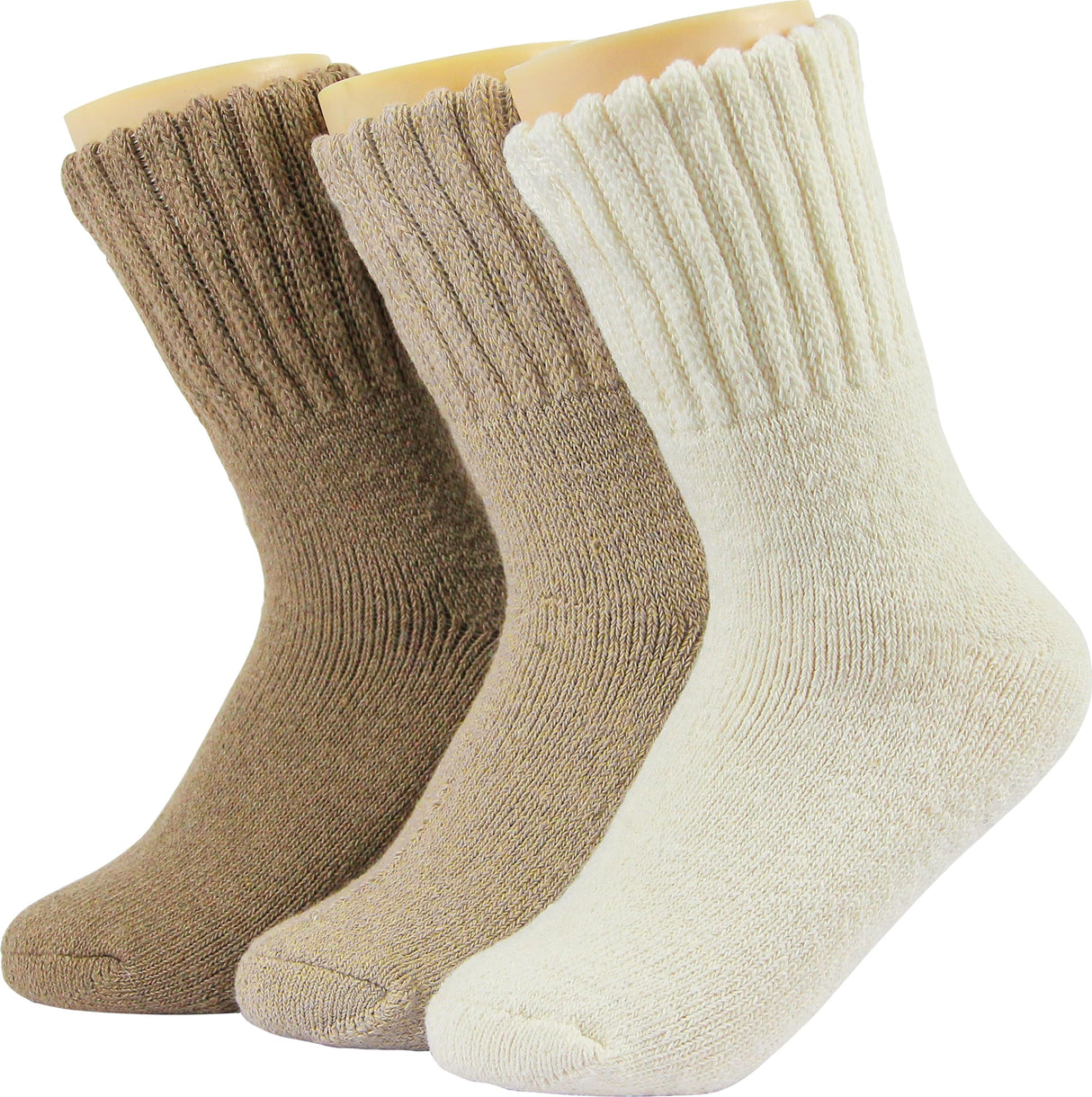 Weweya Boot Socks Women Thermal Warm Sock Thick Winter Ankle Sock Solid Calf Socks Christmas Gift Dark Brown Light Brown Light Cream
