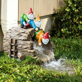 Ahbuohe Decorative Gutter Downspout Extensions Statue,3" x 4" Downspout Extension Sculpture,Gnomes Decorative Rain Gutter Downspout Extension Figurine Decor Sculpture for Lawn Yard