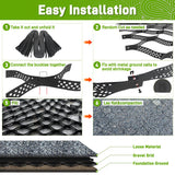 Gravel Grid 4 x 33 FT,2"Depth HDPE Ground Grid for Gravel,Geogrid Driveways