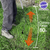 Walensee 39in Serrated Steel Scythe, Grass Whip for Tall Grass & Weeds