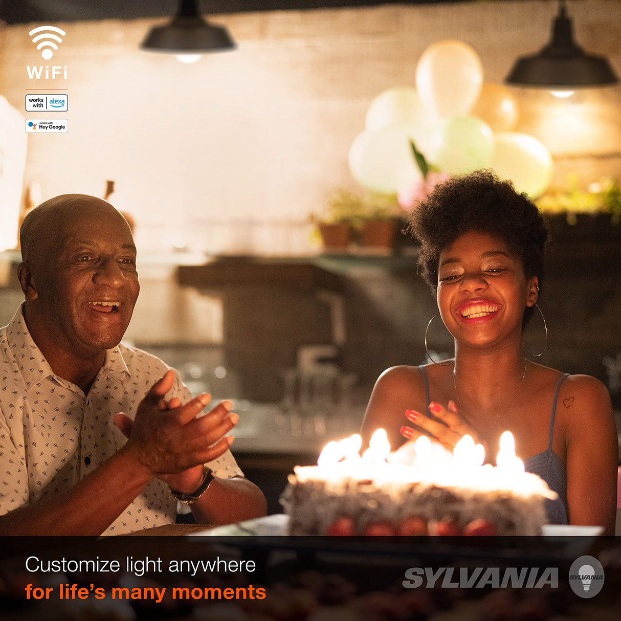 SYLVANIA Wifi LED Smart Light Bulb, A19, 60W, Soft White, Compatible with Alexa and Google Home Only - 4 Pack (75672)