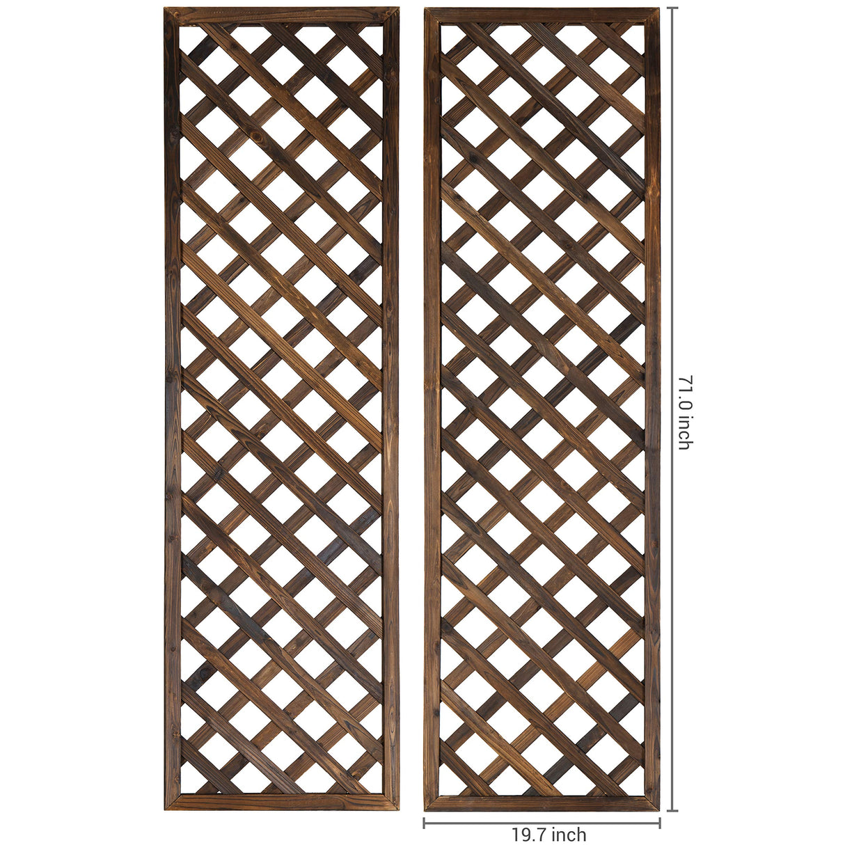 MyGift Wood Wall Hanging Garden Trellis for Climbing Plants, Set of 2