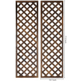 MyGift Wood Wall Hanging Garden Trellis for Climbing Plants, Set of 2