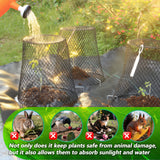 10 Pack 9.2 x 9.2 Inch Chicken Wire Cloche Plant Protectors from Animals