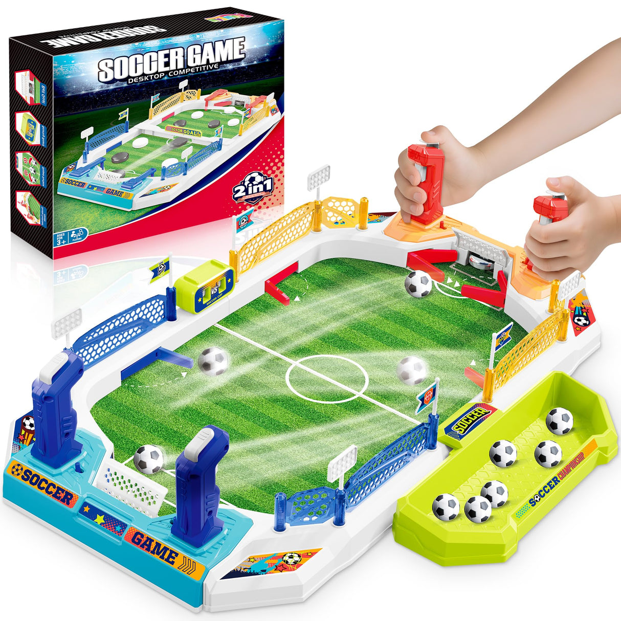 Mini Soccer Board Game for Kids, Birthday Christmas Soccer Gifts for 3 4 5 6 7 8-12 Year Old Boys, Football Table Toys, Pinball Interactive Sports Game for Indoor, Home Party, Family, Playroom, Travel