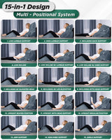 Lunix 4pcs Orthopedic Bed Wedge Pillow Set, Post Surgery Memory Foam for Back, Knee, Leg Pain Relief, Sitting Pillow for Sleeping, Acid Reflux, GERD, with Hot Cold Pack, FSA HSA Eligible, 100% Navy