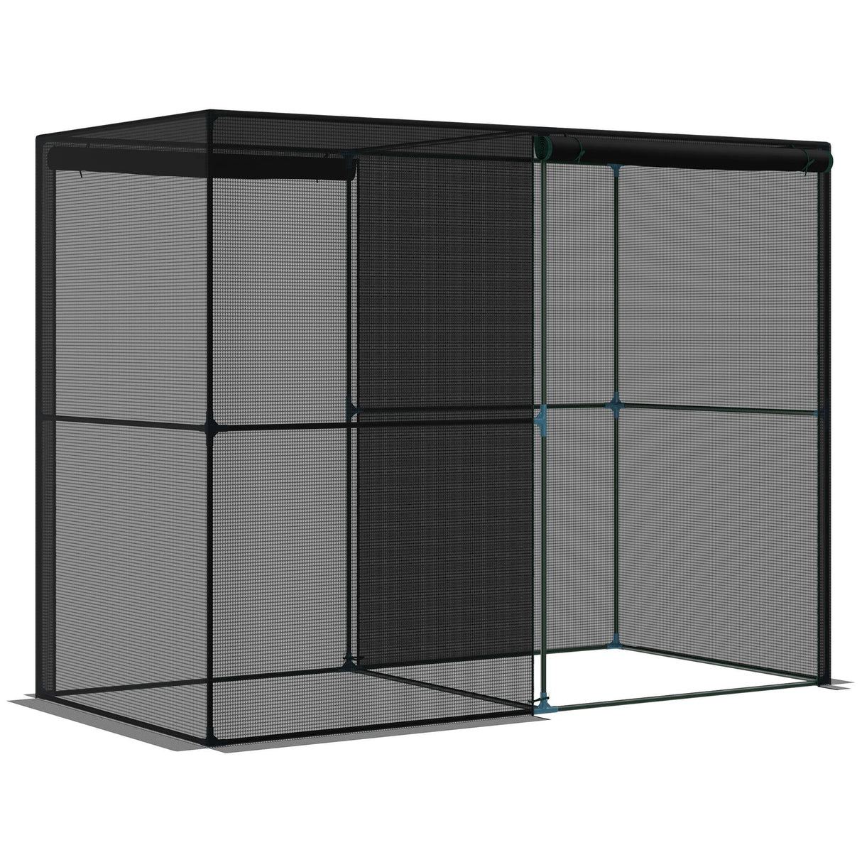 Outsunny 8' x 4' x 6' Crop Cage with Zippered Doors Vegetable Garden, Black