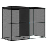 Outsunny 8' x 4' x 6' Crop Cage with Zippered Doors Vegetable Garden, Black