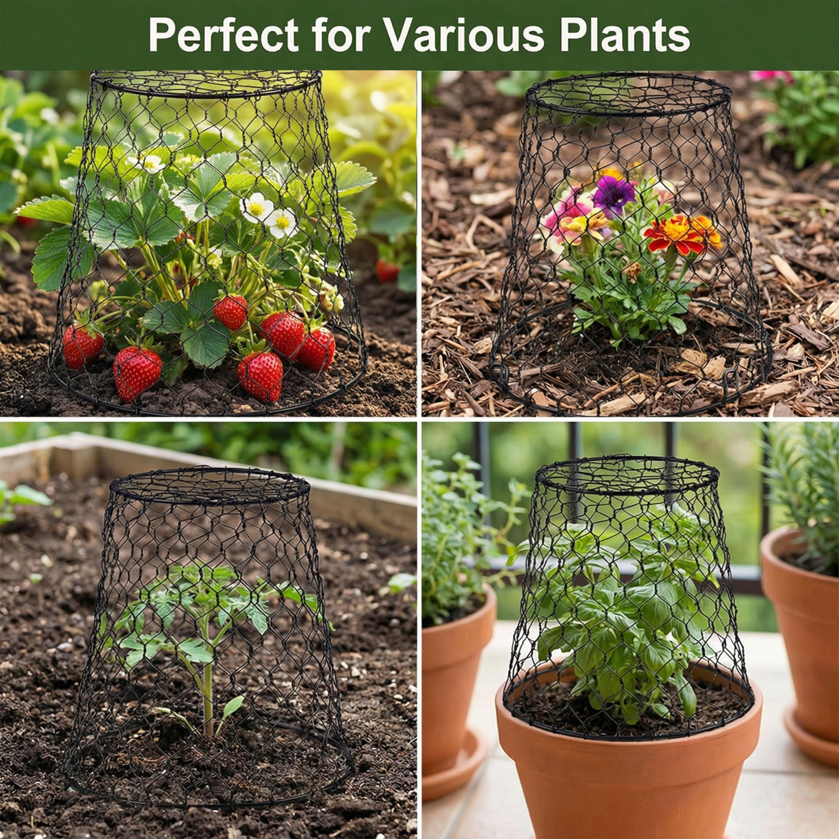 DHAMPOOH Garden Cloches for Plants, Outdoor Plant Protectors, 10 Pack, Dome